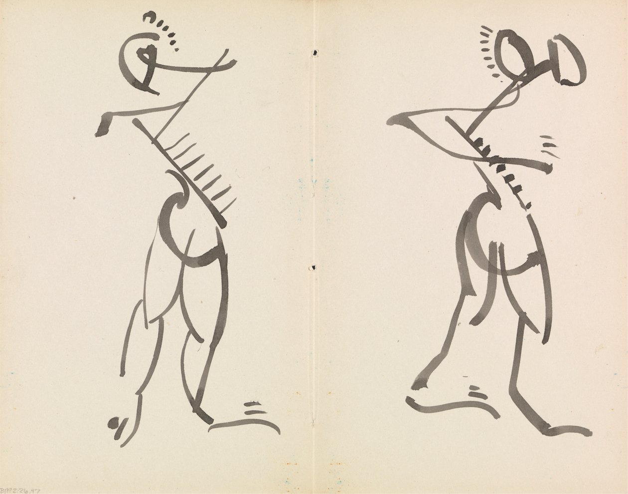 Dwie tańczące postacie autorstwa Henri Gaudier Brzeska