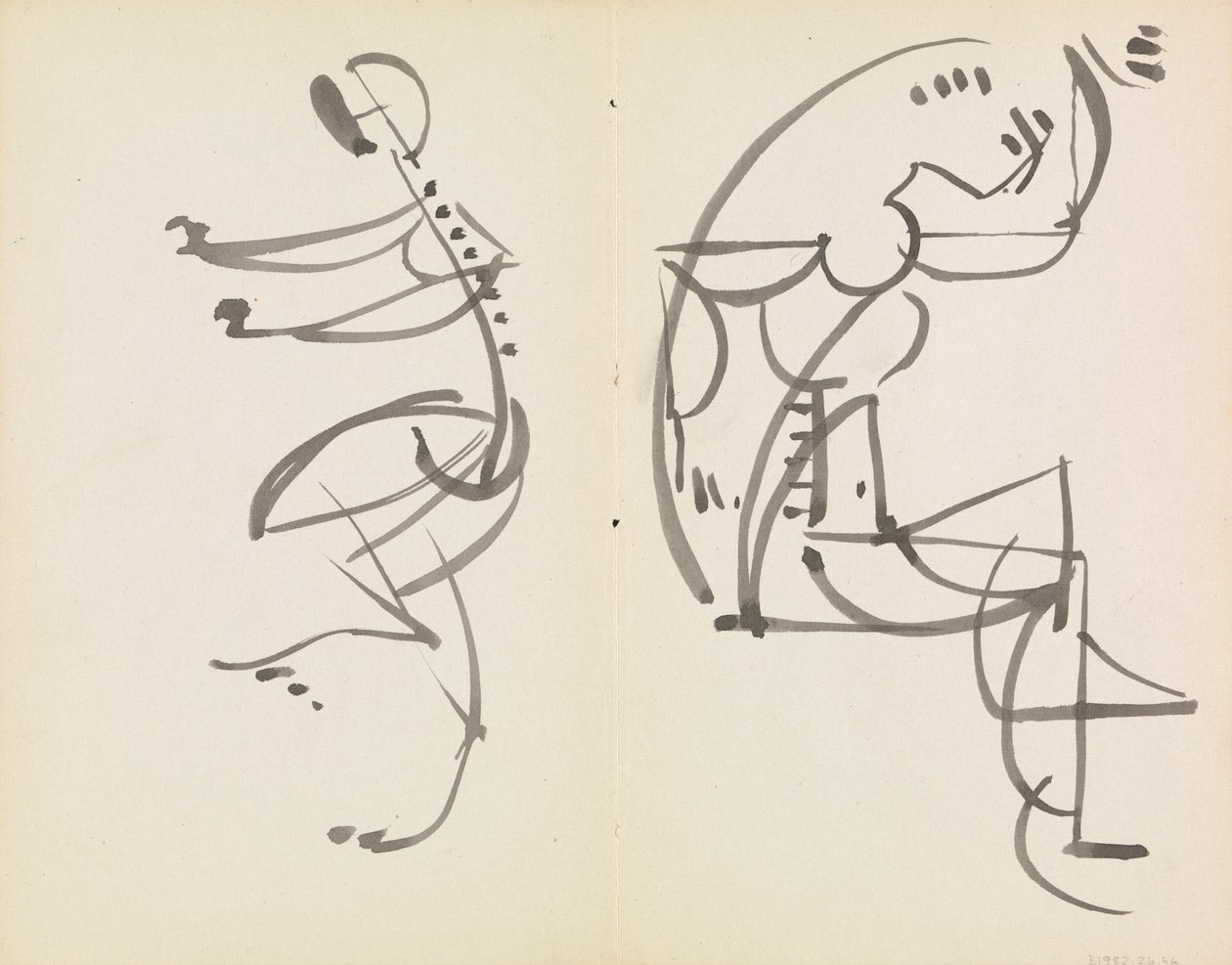 Dwa studia figur autorstwa Henri Gaudier Brzeska