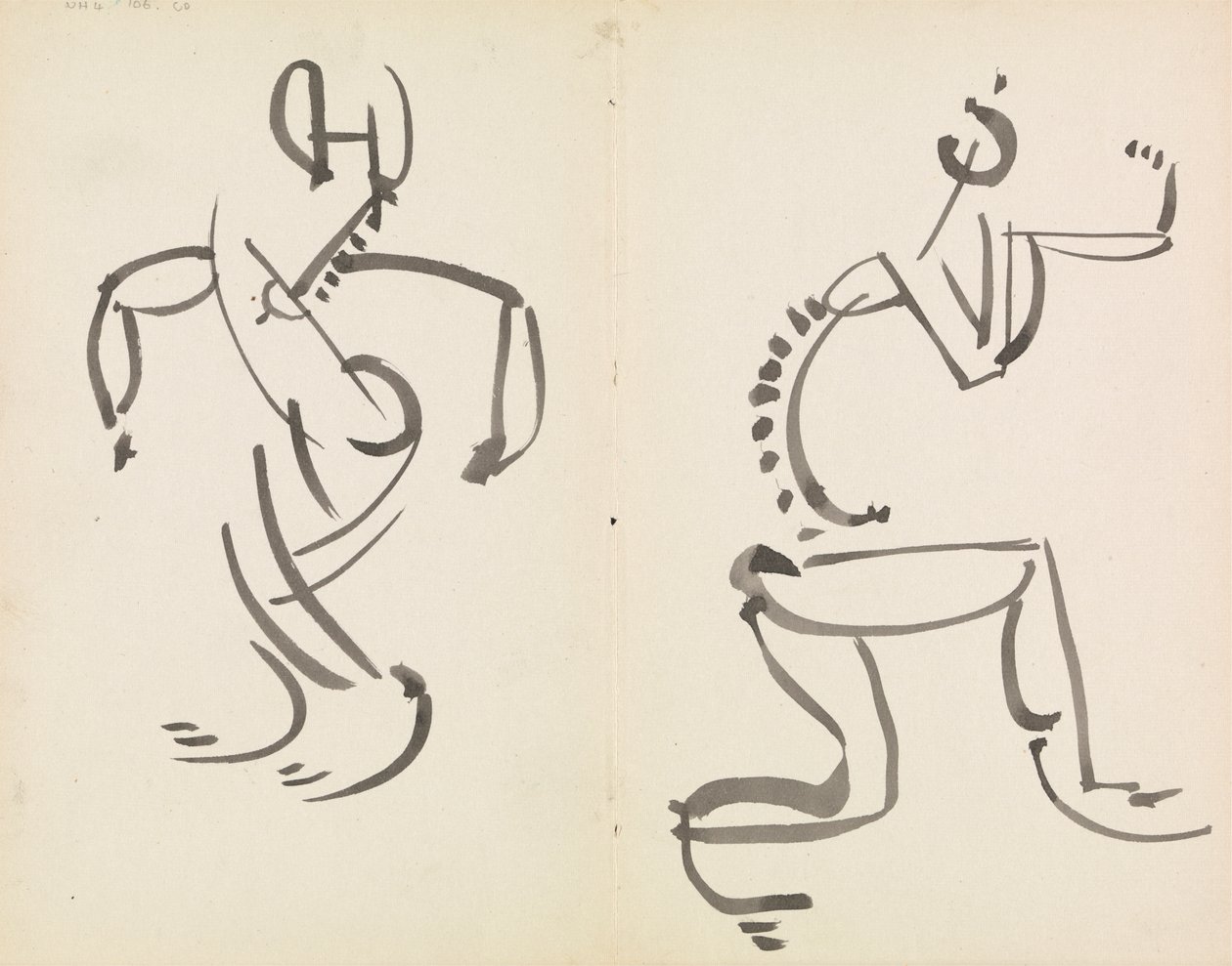 Dwa studia figur autorstwa Henri Gaudier Brzeska