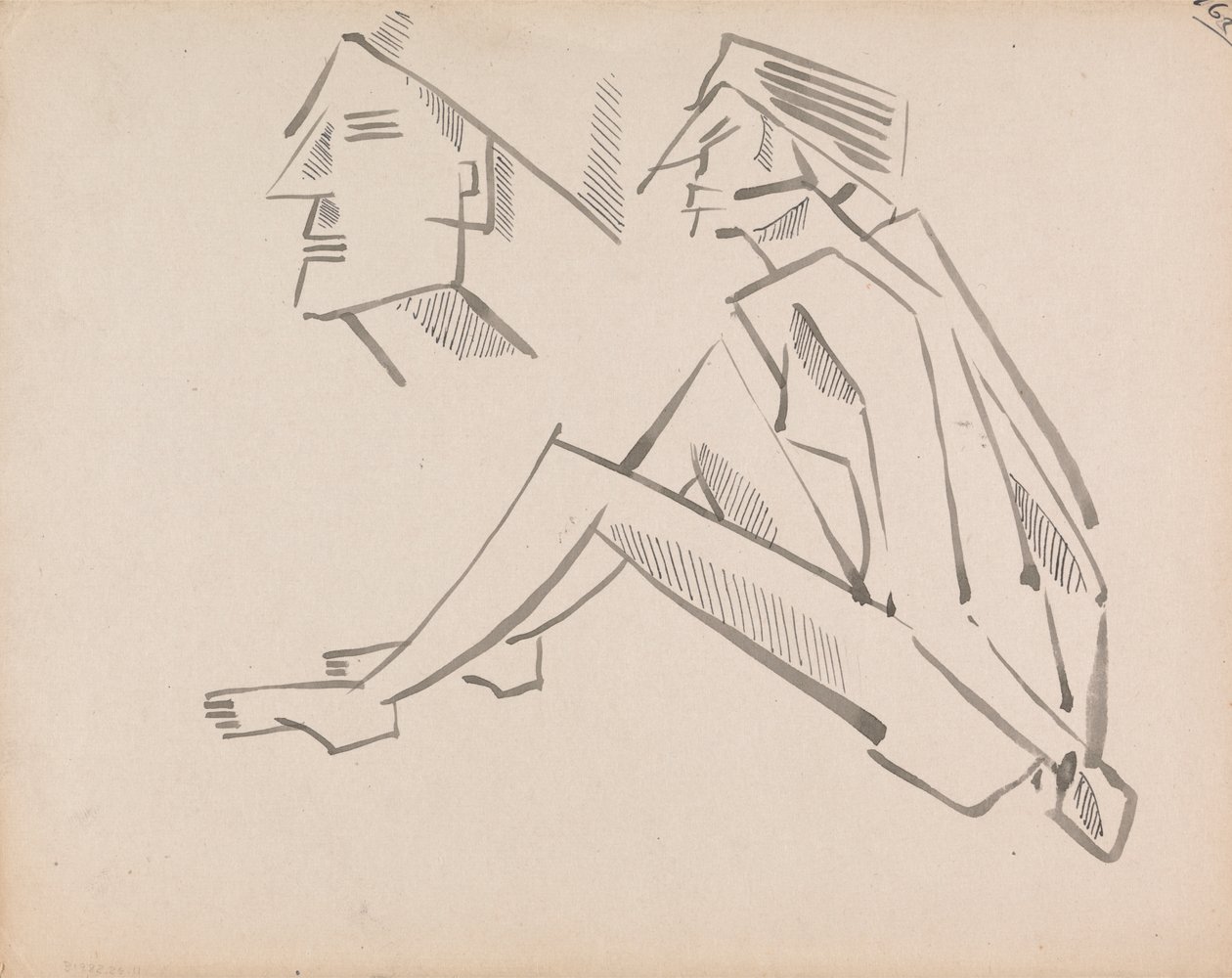 Studia dwóch postaci autorstwa Henri Gaudier Brzeska