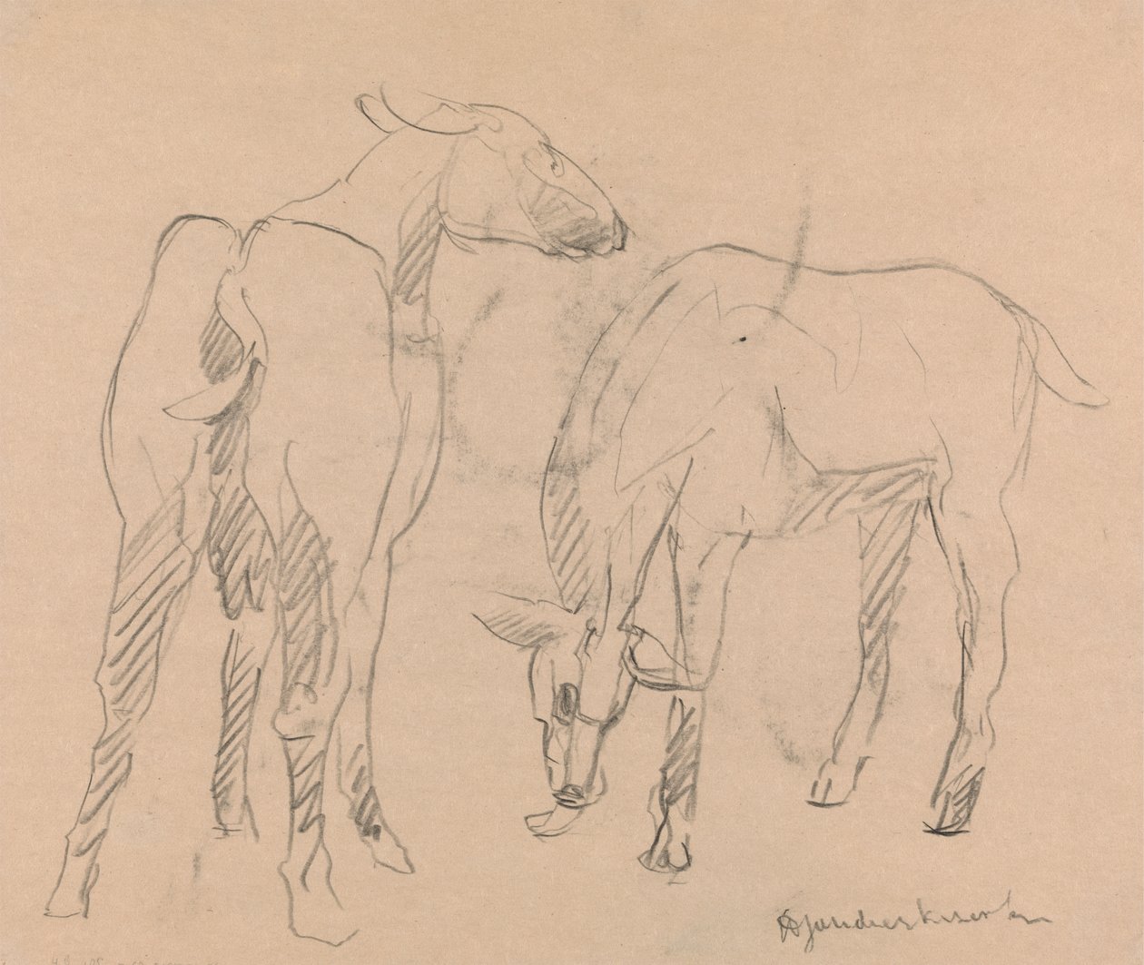 Dwie kozy autorstwa Henri Gaudier Brzeska