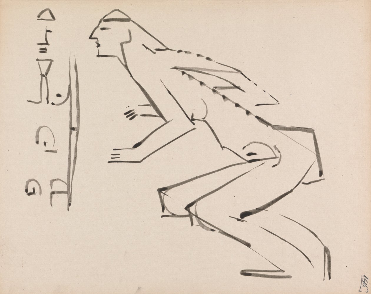 Dwa studia do rzeźby autorstwa Henri Gaudier Brzeska