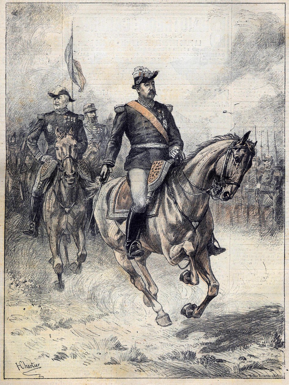 Generał Felix Gustave (Felix-Gustave) Saussier (1828-1905) w 1892 roku po akwareli w Chartiers. autorstwa Henri Georges Jacques (after) Chartier