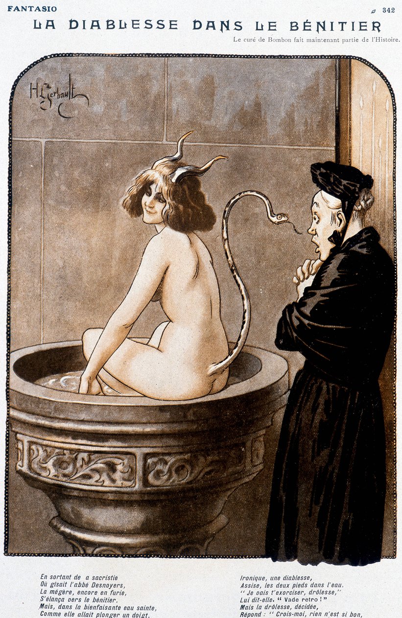 Diabeł w Benitier - Henry Gerbault (1863-1930), w „Fantasio” z 01.02.1926 autorstwa Henri Gerbault
