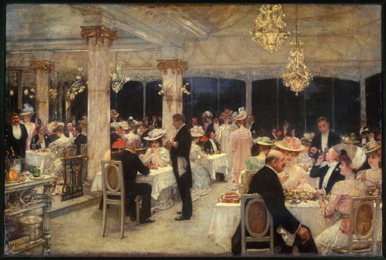 Armenonville, wieczór Grand-Prix, 1905 (olej na płótnie) autorstwa Henri Gervex