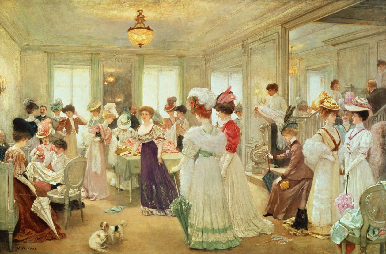 Pięć godzin w Couturier Paquin, 1906 autorstwa Henri Gervex