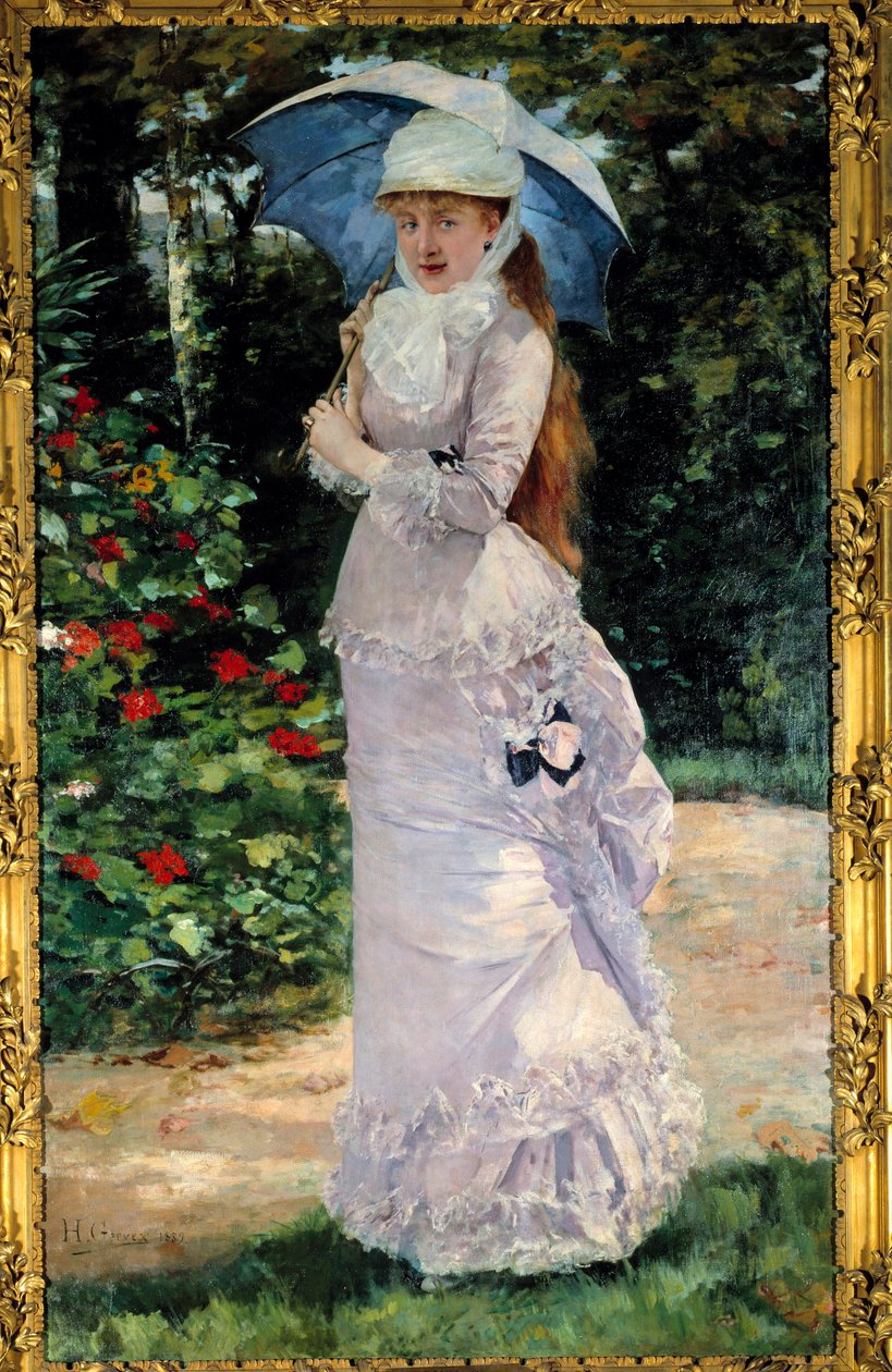 Portret Madame Valtesse de la Bigne (1861-1910), kurtyzany, która służyła jako model dla Nany. Obraz Henri Gervexa (1852-1929) autorstwa Henri Gervex