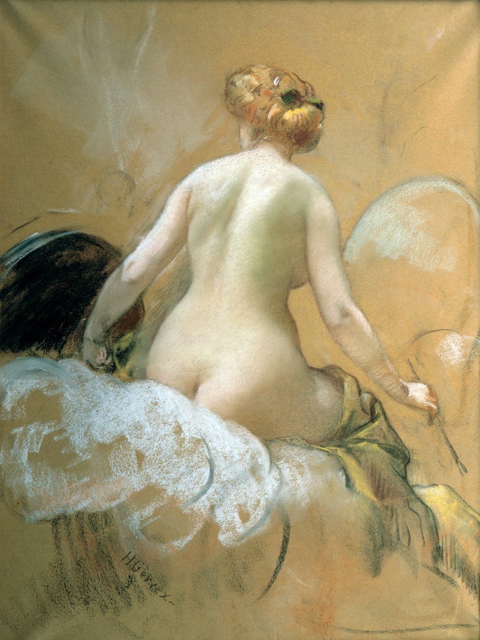 Szkic do muralu na suficie Pałacu Elizejskiego niezrealizowany, koniec XIX i początek XX wieku autorstwa Henri Gervex
