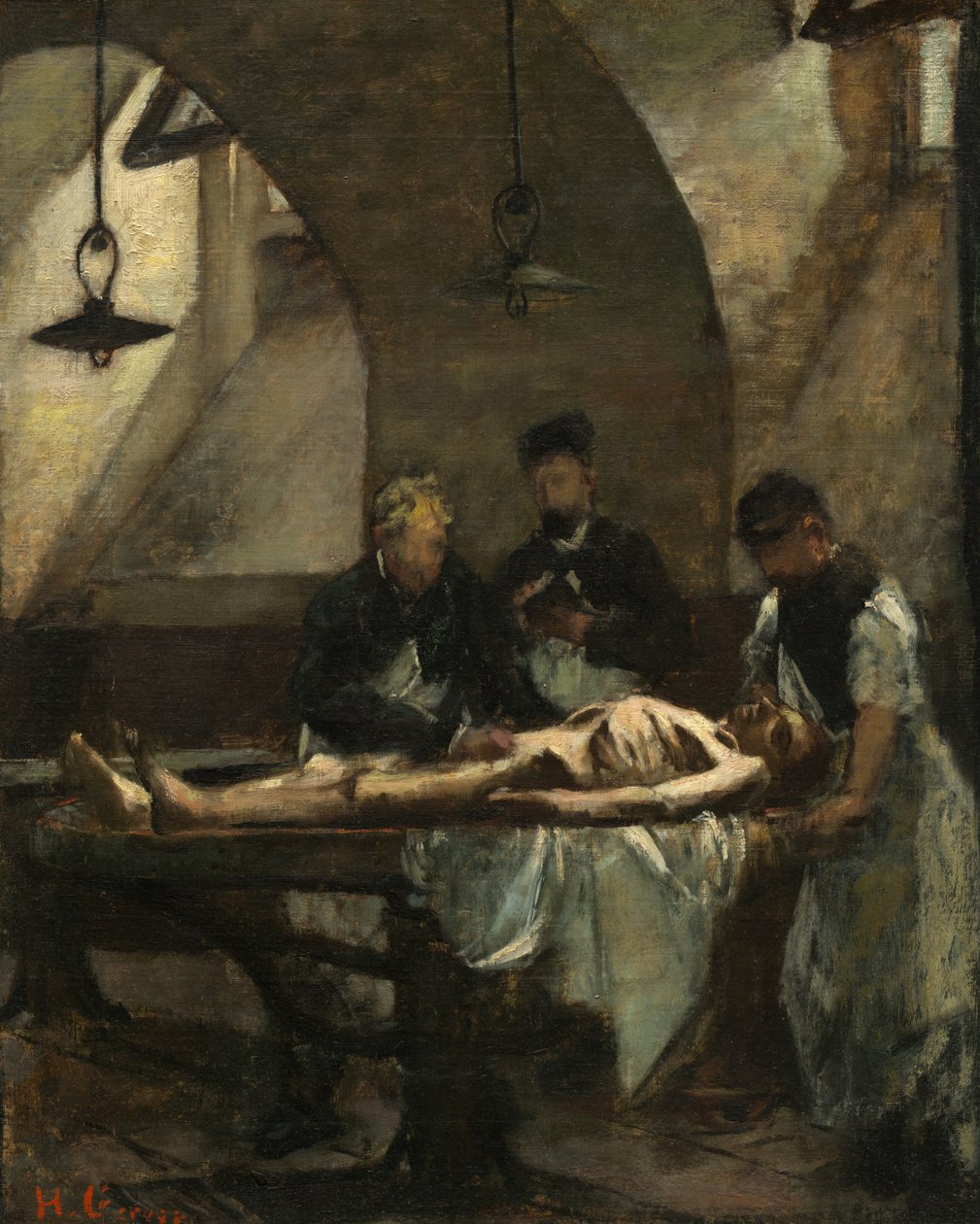 Studium do „Sekcja zwłok w Hôtel-Dieu” autorstwa Henri Gervex