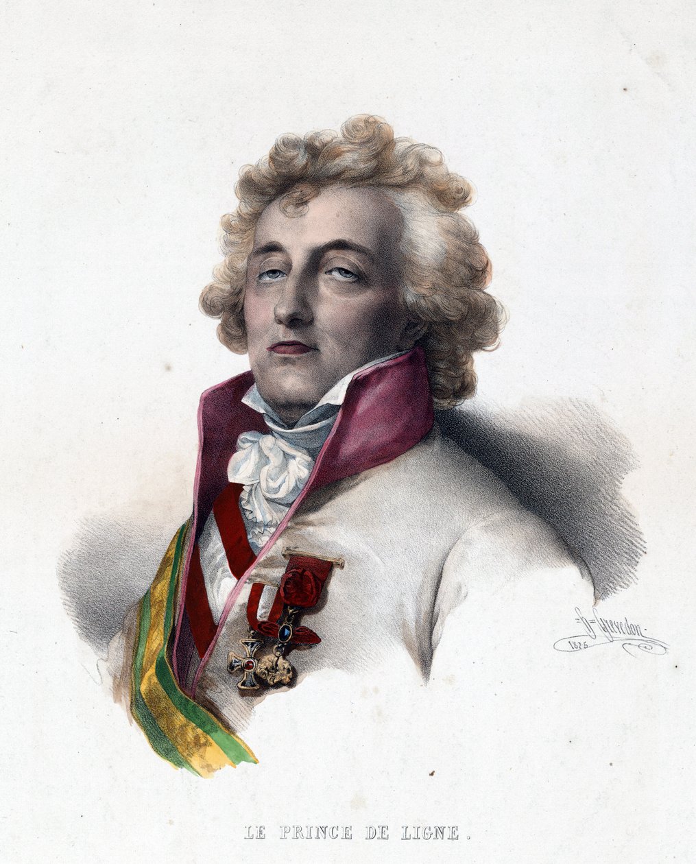 Portret księcia Karola Józefa de Ligne (1735-1814) - Portret Karola Józefa, księcia de Ligne - autorstwa Grevedon, Pierre Louis Henri (1776-1860) autorstwa Henri Grevedon
