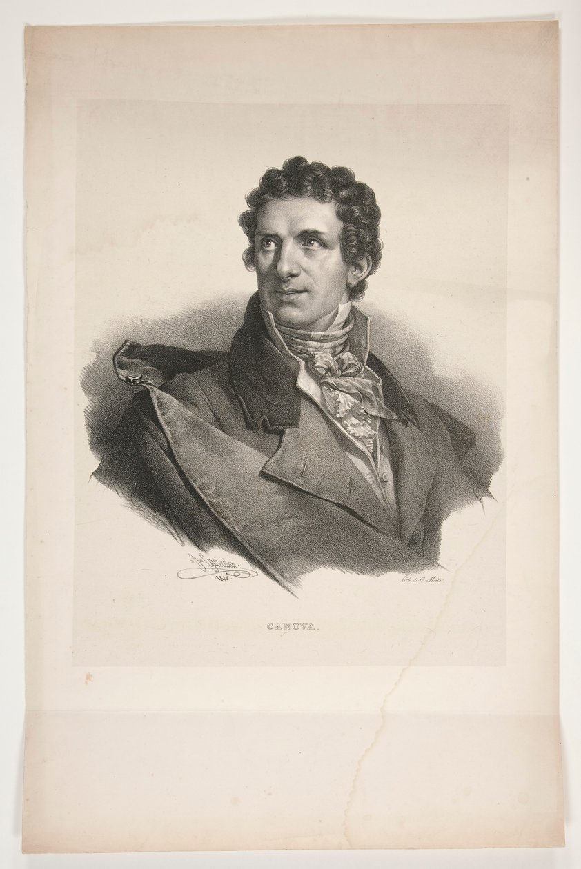 Portret Antonio Canova autorstwa Henri Grevedon