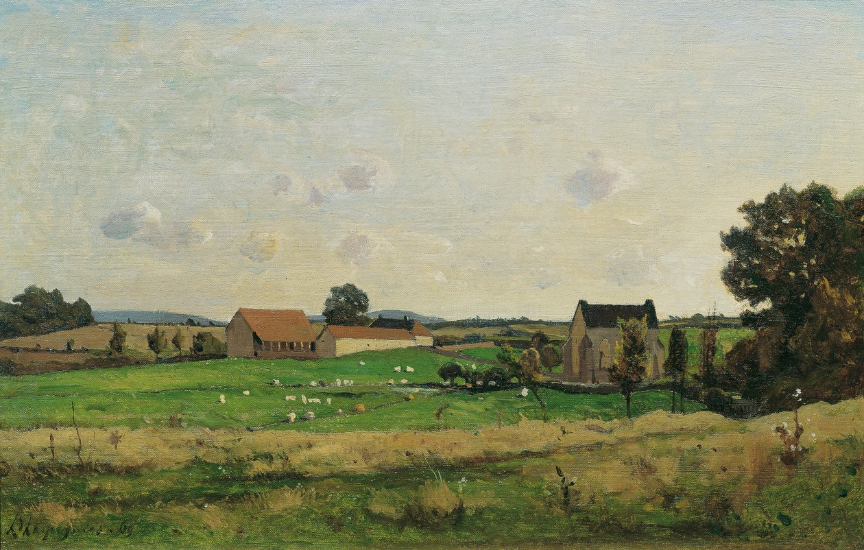 Posiadłość Saulce (Departament Gonne) autorstwa Henri Joseph Harpignies