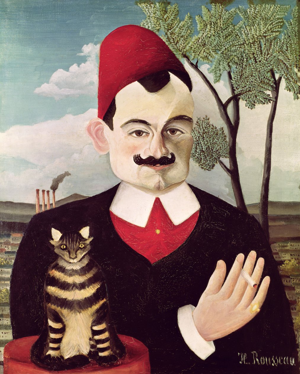 Portret Pierre Loti (1850-1923) c.1891 (olej na płótnie) autorstwa Henri J.F. Rousseau