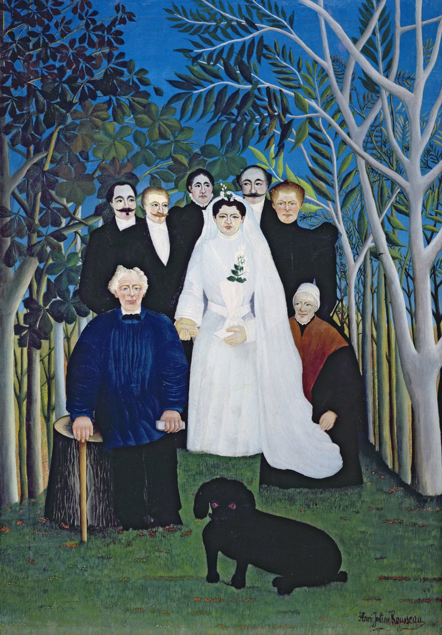 Wesele, ok. 1905 (olej na płótnie) autorstwa Henri J.F. Rousseau