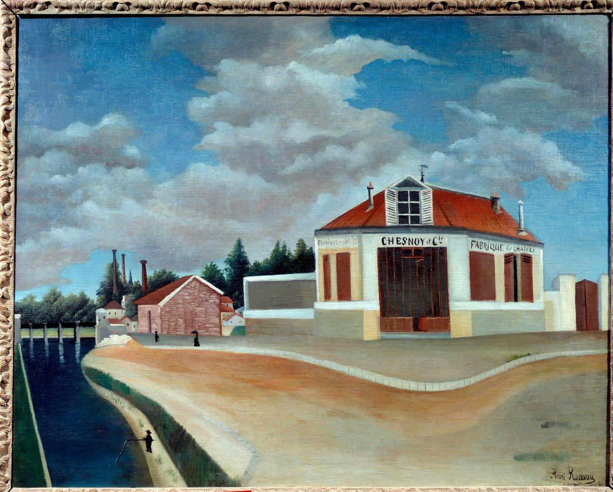 Fabryka krzeseł w Alfortville Obraz Henri Rousseau dit le Douanier Rousseau (1844-1910) 1897 nd. 0,73x0,92 m Paryż, musee de l