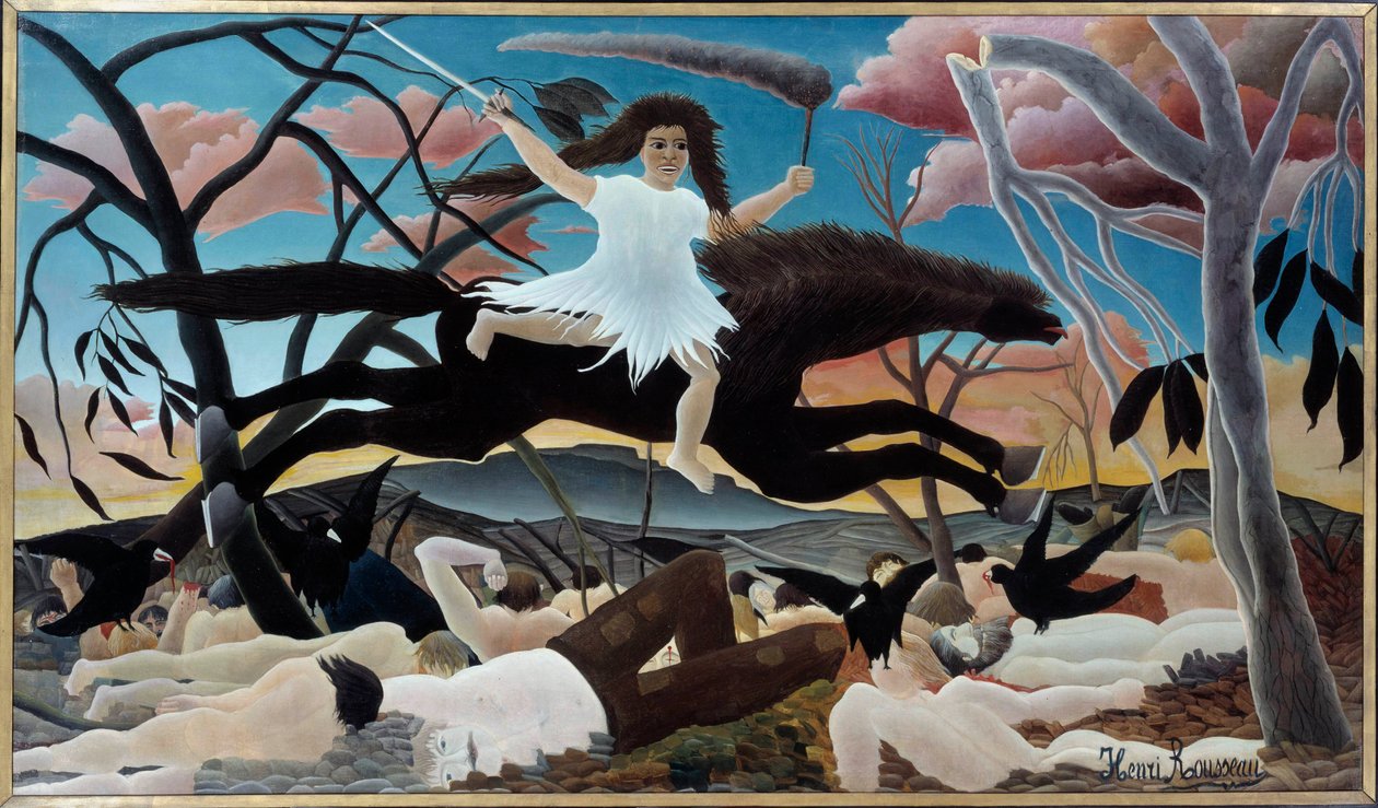 Wojna lub obrzeże niezgody Malarstwo Henri Le Douanier Rousseau (1844-1910) 1894 Nd. 1,14 x 1,95 m Paryż, Musée d