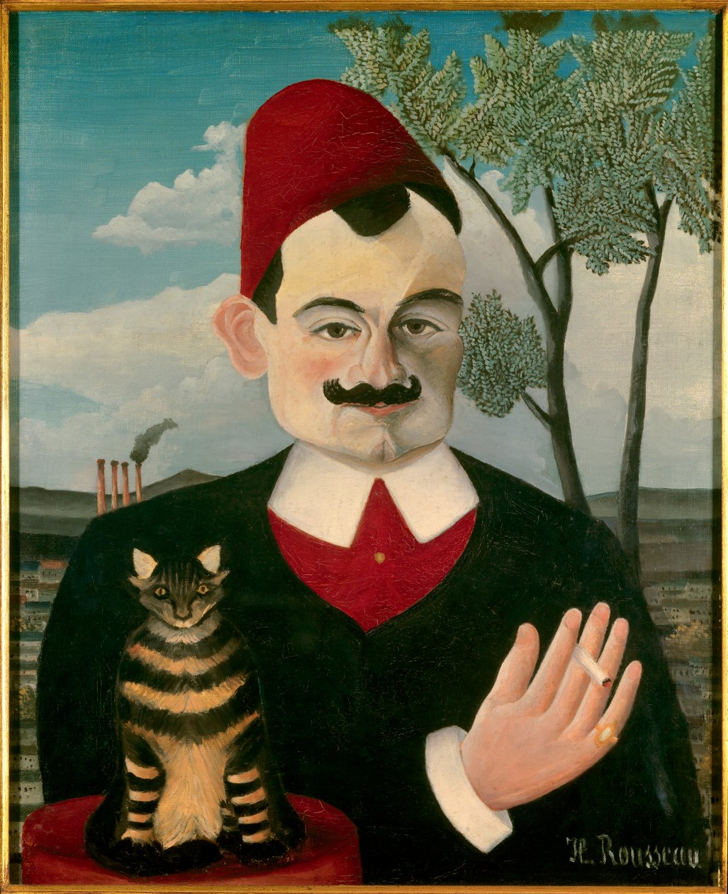 Portret Pierre Loti Obraz Henri Rousseau dit le Douanier Rousseau (1844-1910), około 1891, Słońce 62x50 Zurych, Kunsthaus - Portret Pierre Loti (1850-1923) - Obraz Henri J. F. Rousseau, zwany Le Douanier Rousseau (1844- 1910), olej na płótnie autorstwa Henri J.F. Rousseau