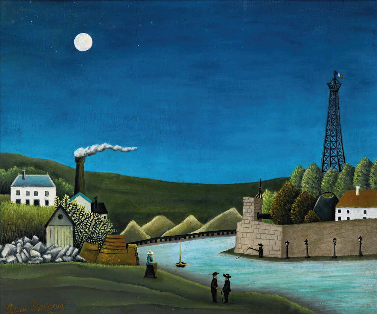 Sekwana w Suresnes, ok. 1911 (olej na płótnie) autorstwa Henri Rousseau