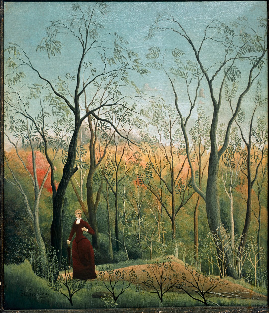 Spacer po lesie Obraz Henri Rousseau dit le Douanier Rousseau (1844-1910) 1886-1890 Nd. 71x60 cm Kunsthaus Zürich autorstwa Henri J.F. Rousseau