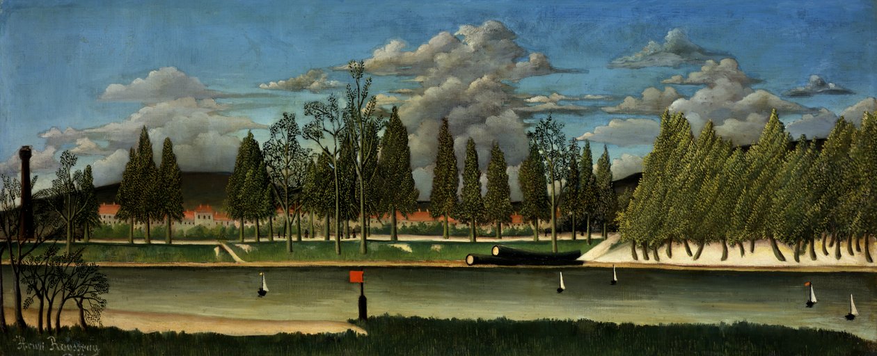 Krajobraz z pniami drzew, ok.1887 autorstwa Henri J.F. 1844 1910 Rousseau