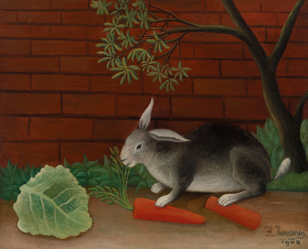 Królik, 1908 autorstwa Henri J.F. 1844 1910 Rousseau