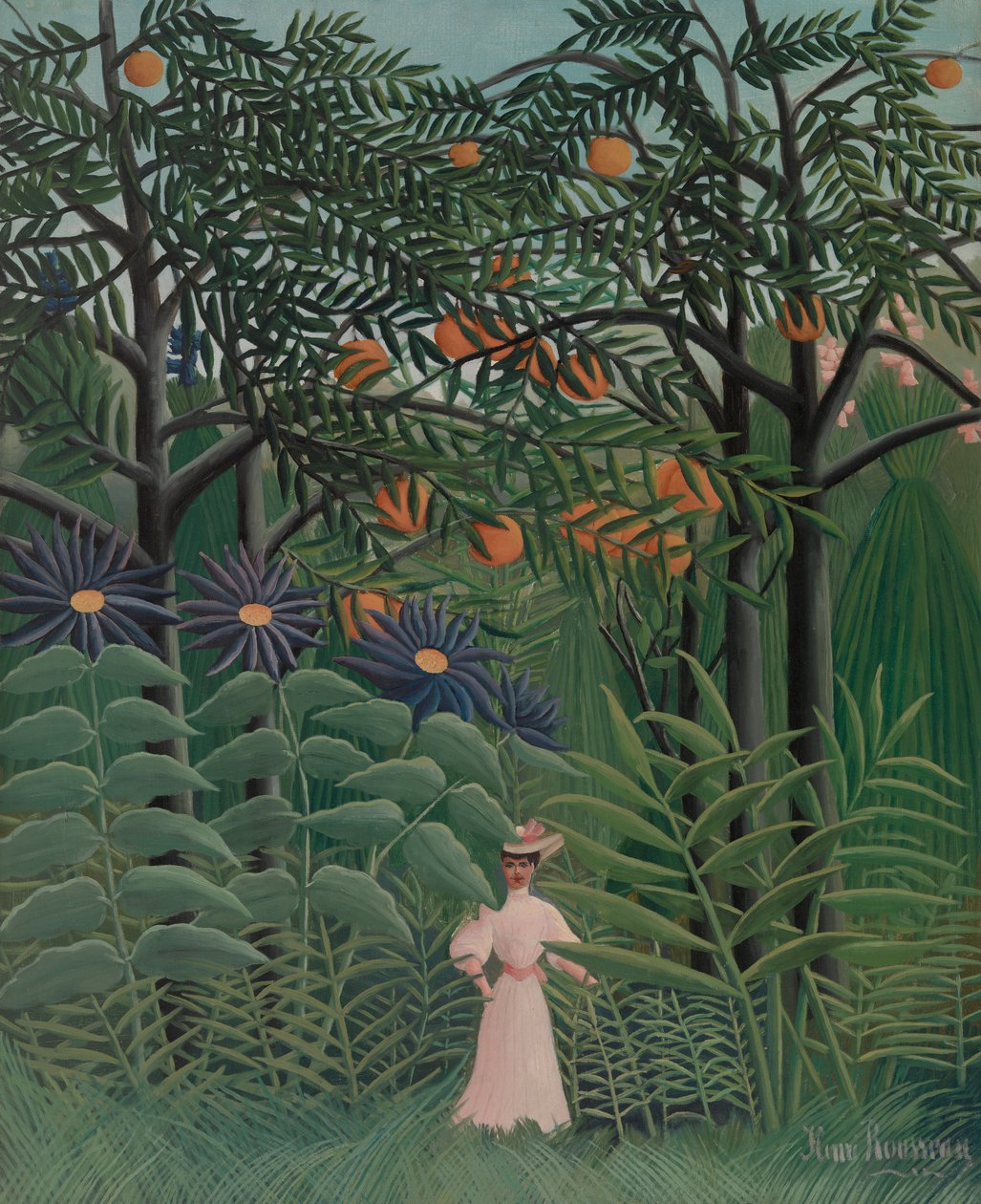 Kobieta spacerująca po egzotycznym lesie, 1905 autorstwa Henri J.F. 1844 1910 Rousseau