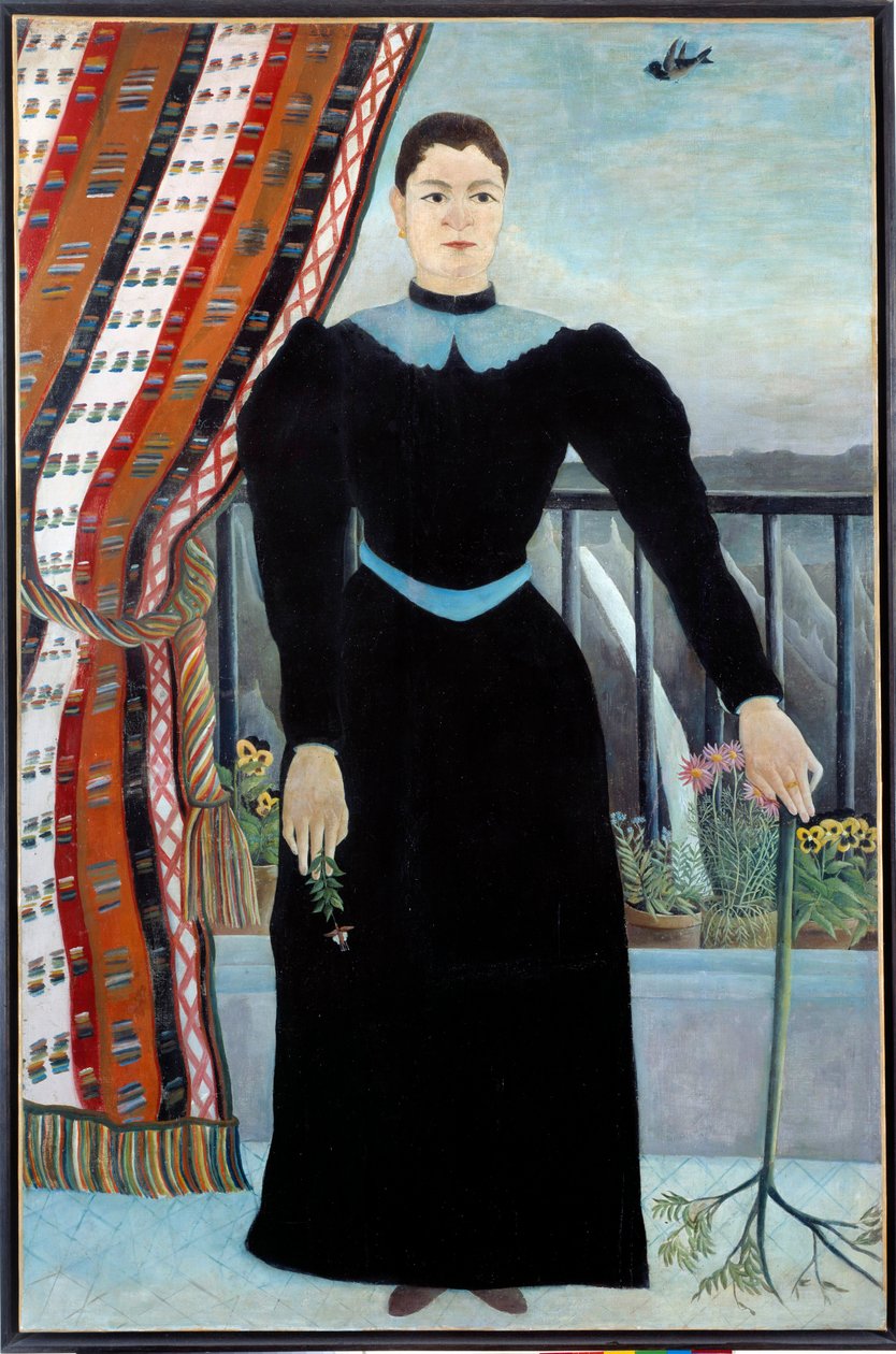 Portret kobiety przy oknie Obraz Henri Rousseau dit Le Douanier Rousseau autorstwa Henri J.F. Rousseau