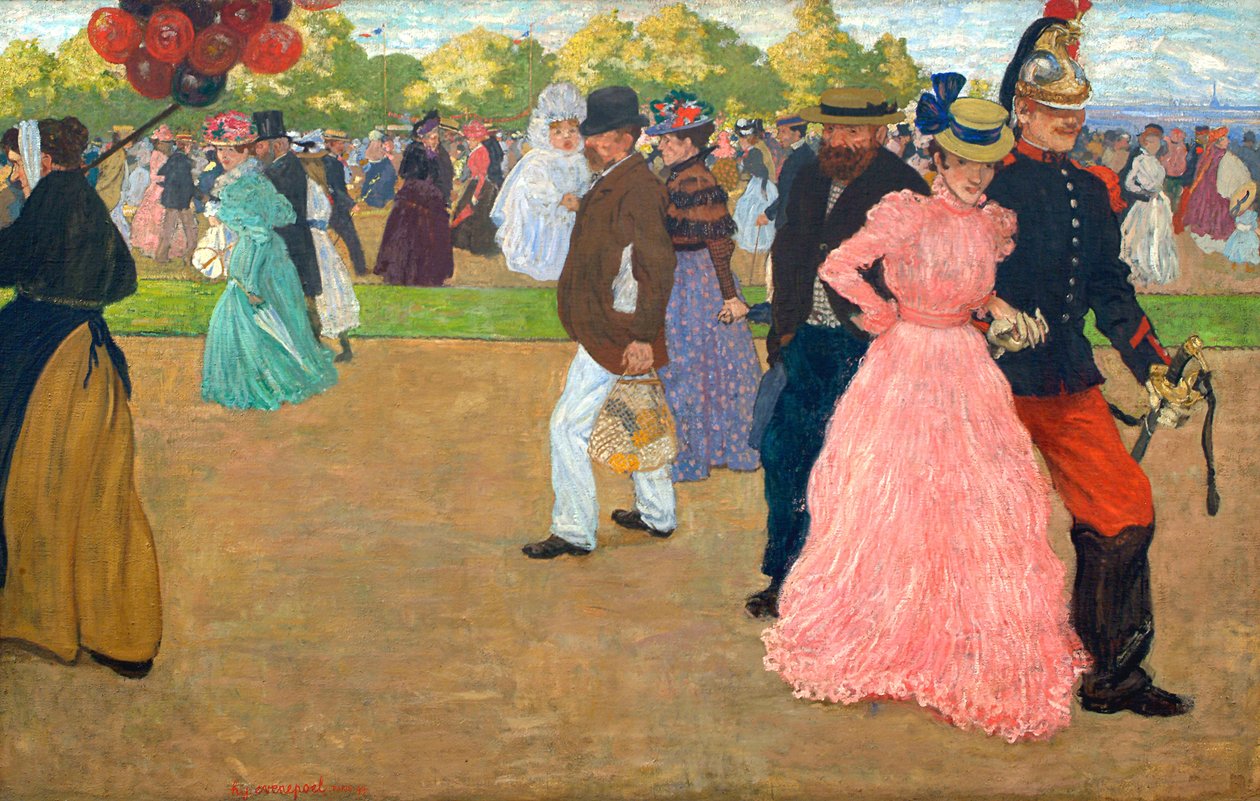 Niedzielny spacer po Bois de Boulogne autorstwa Henri Jacques Edouard Evenepoel