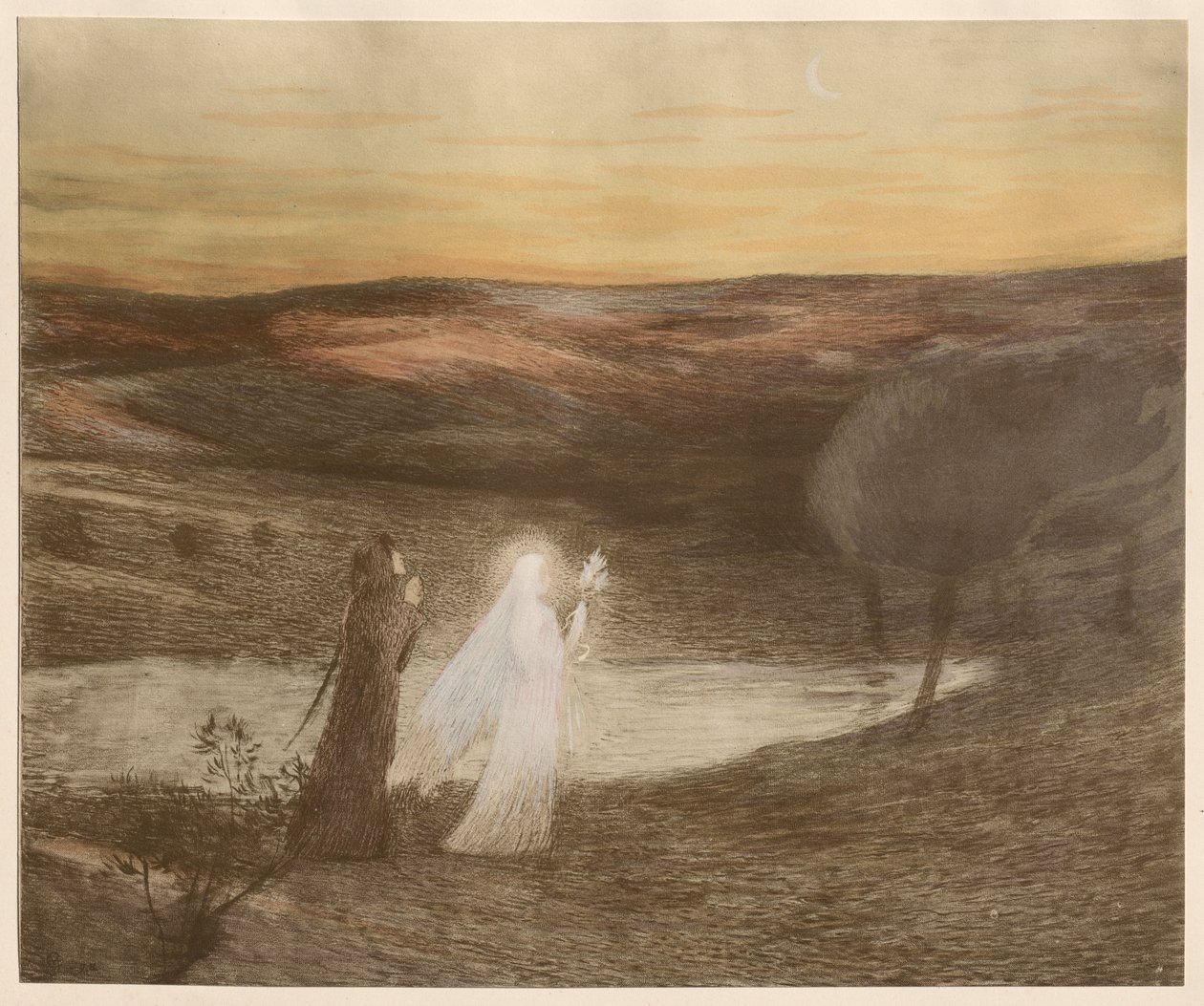 Dante spotyka Beatrix autorstwa Henri Jean Guillaume Martin