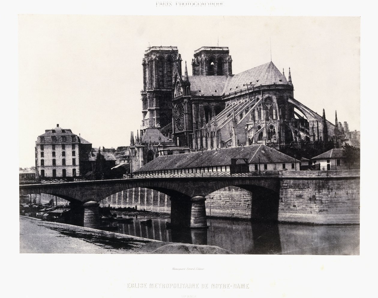 Kościół Notre-Dame, XII w., ok.1852 (druk solny) autorstwa Henri Jean Louis (attr.to) Le Secq