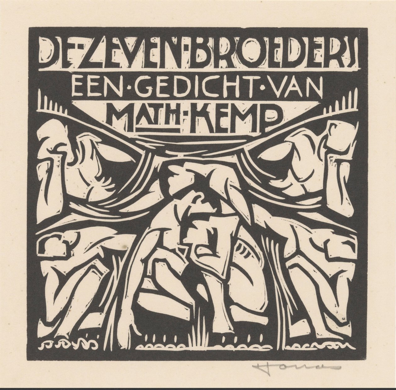 Siedmiu Braci (oryginalny tytuł na obiekcie) autorstwa Henri Jonas (signed by artist)