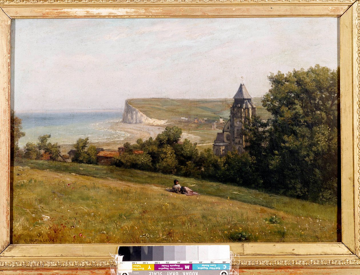 Widok z treportu Obraz Constanta Dutilleux (1807-1865). 1865. wym. 0,38x0,55m. Douai, Muzeum Chartreuse autorstwa Henri Joseph Constant Dutilleux