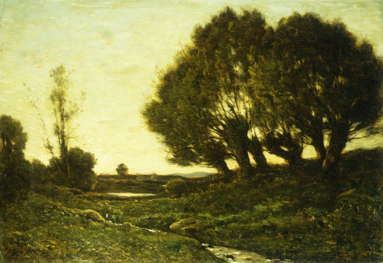 Zalesiony krajobraz ze strumieniem, 1903 autorstwa Henri Joseph Harpignies
