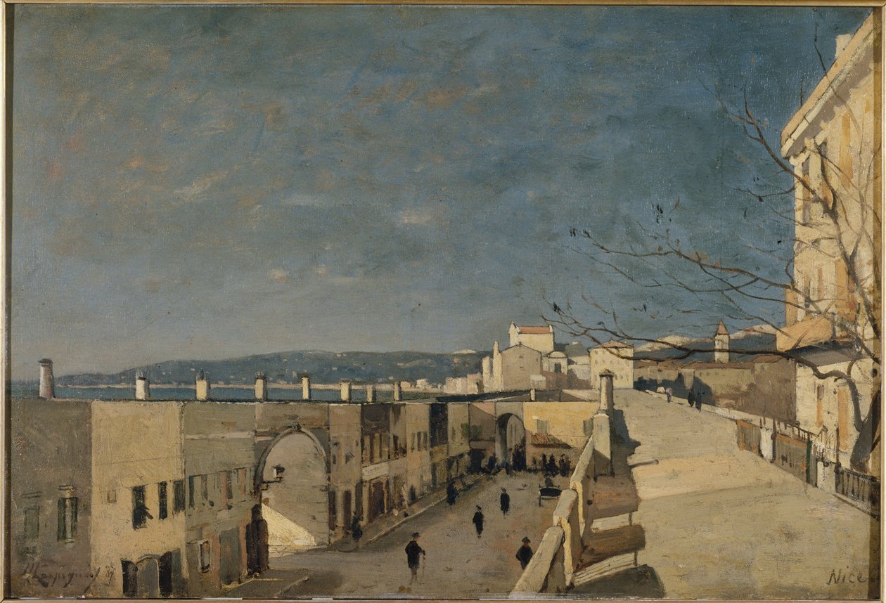 Nabrzeże w Nicei, Les Ponchettes autorstwa Henri Joseph Harpignies
