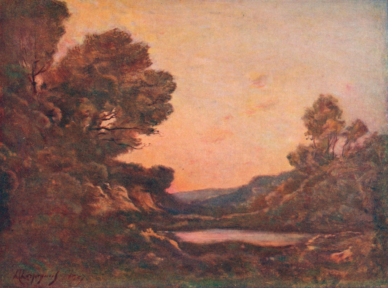 Zachód słońca, 1907 autorstwa Henri Joseph Harpignies