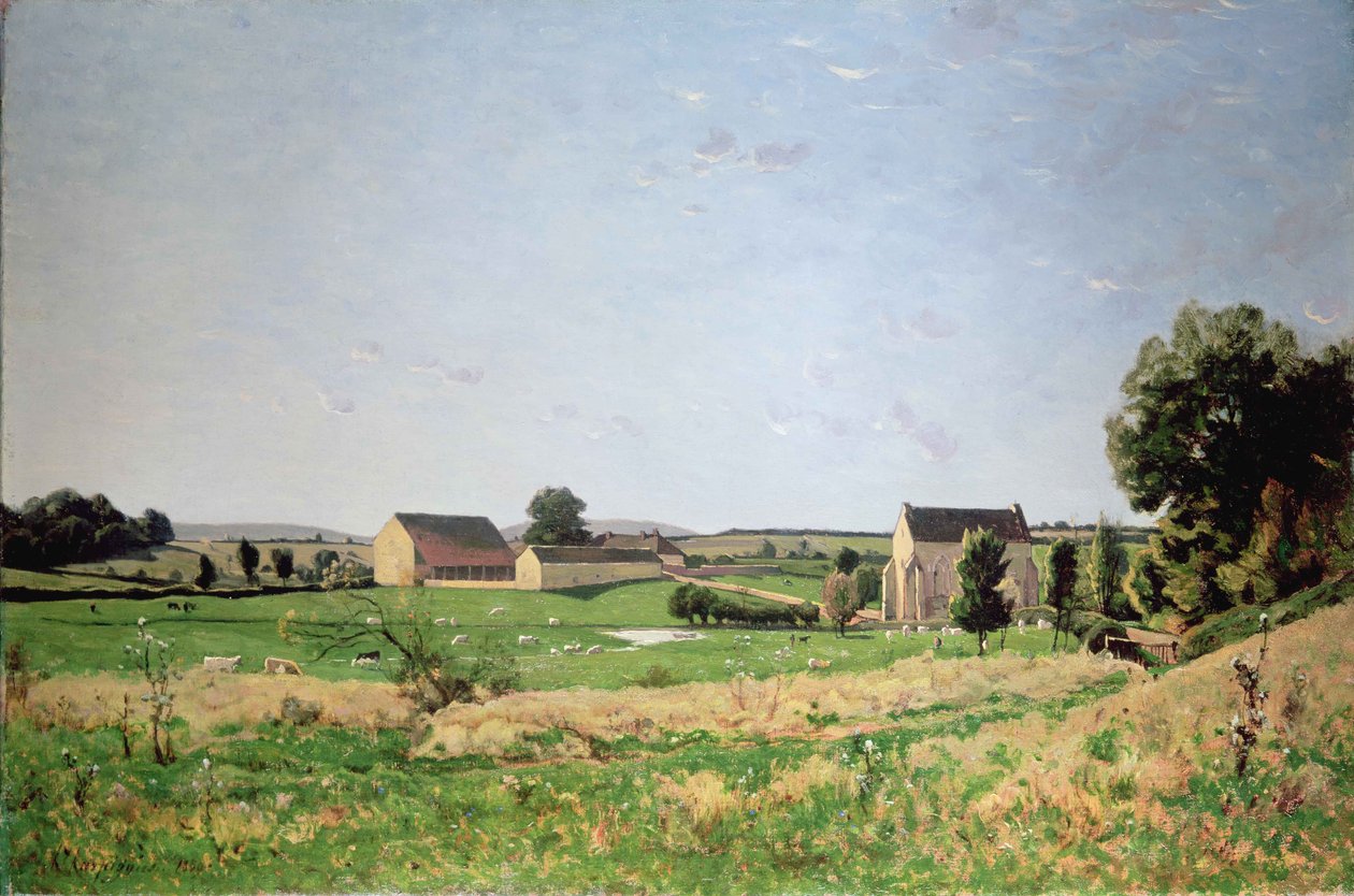 Krajobraz w Saulce, Yonne autorstwa Henri Joseph Harpignies