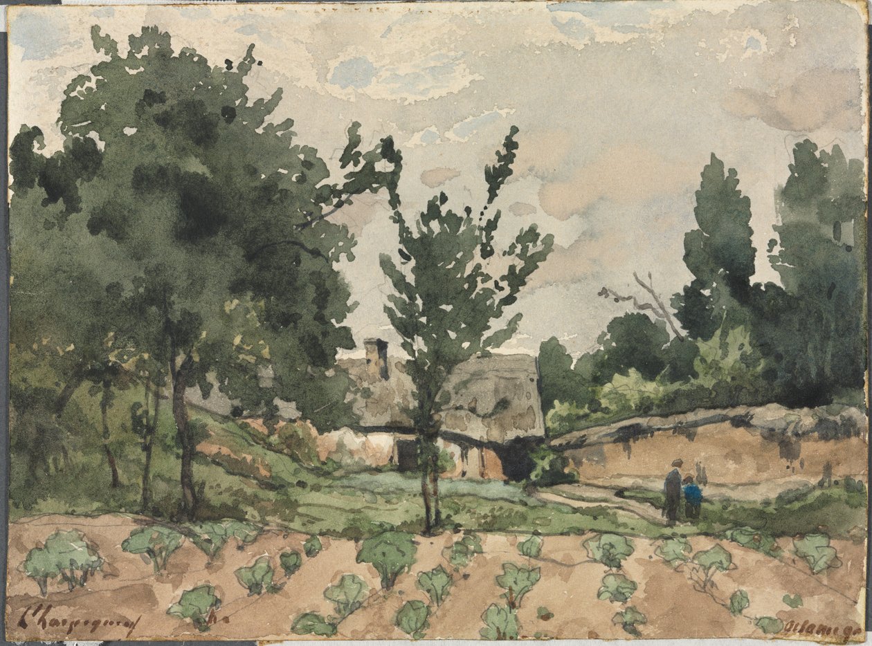 Krajobraz z domem wiejskim, 1892. autorstwa Henri Joseph Harpignies