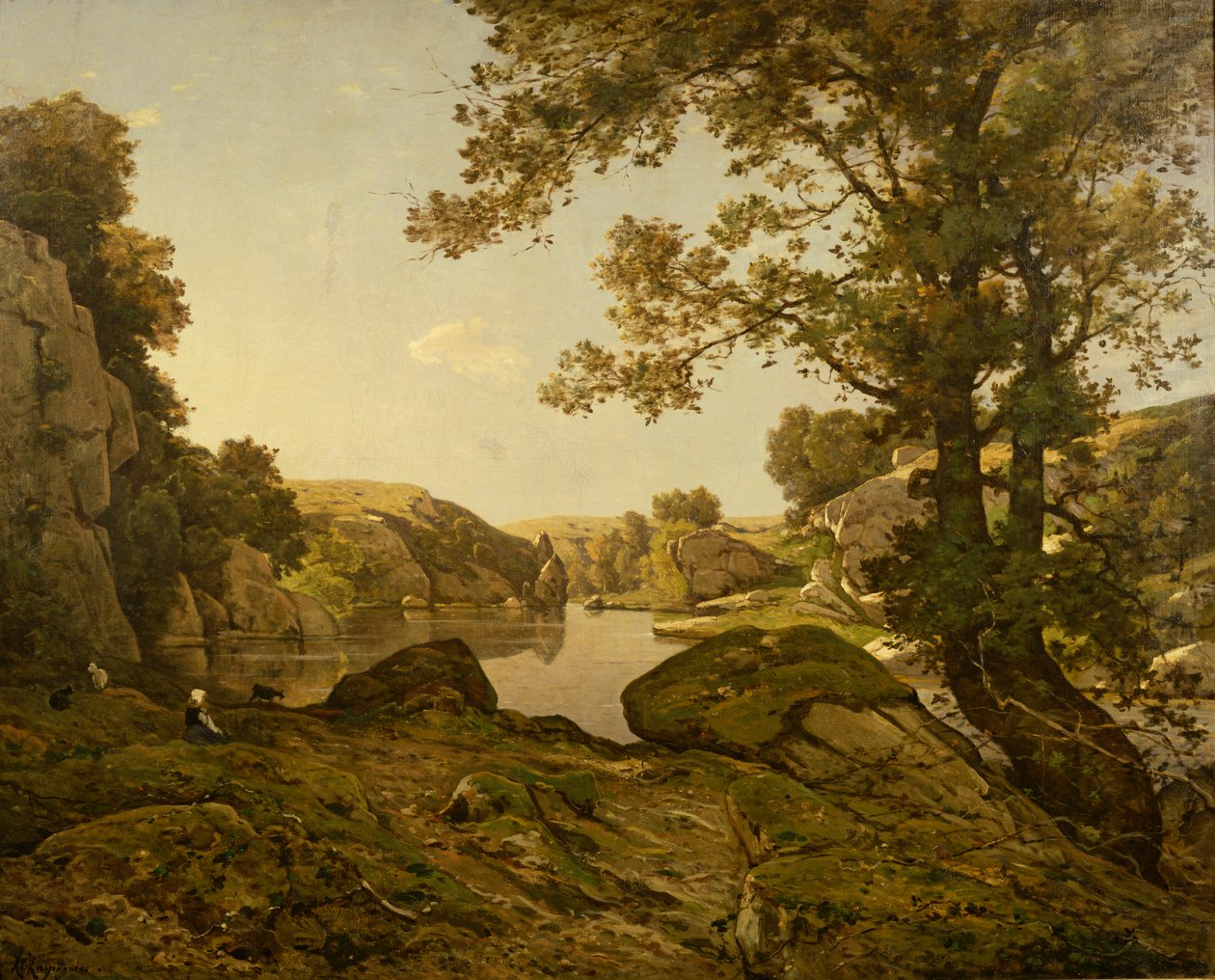 Wilczy skok autorstwa Henri Joseph Harpignies