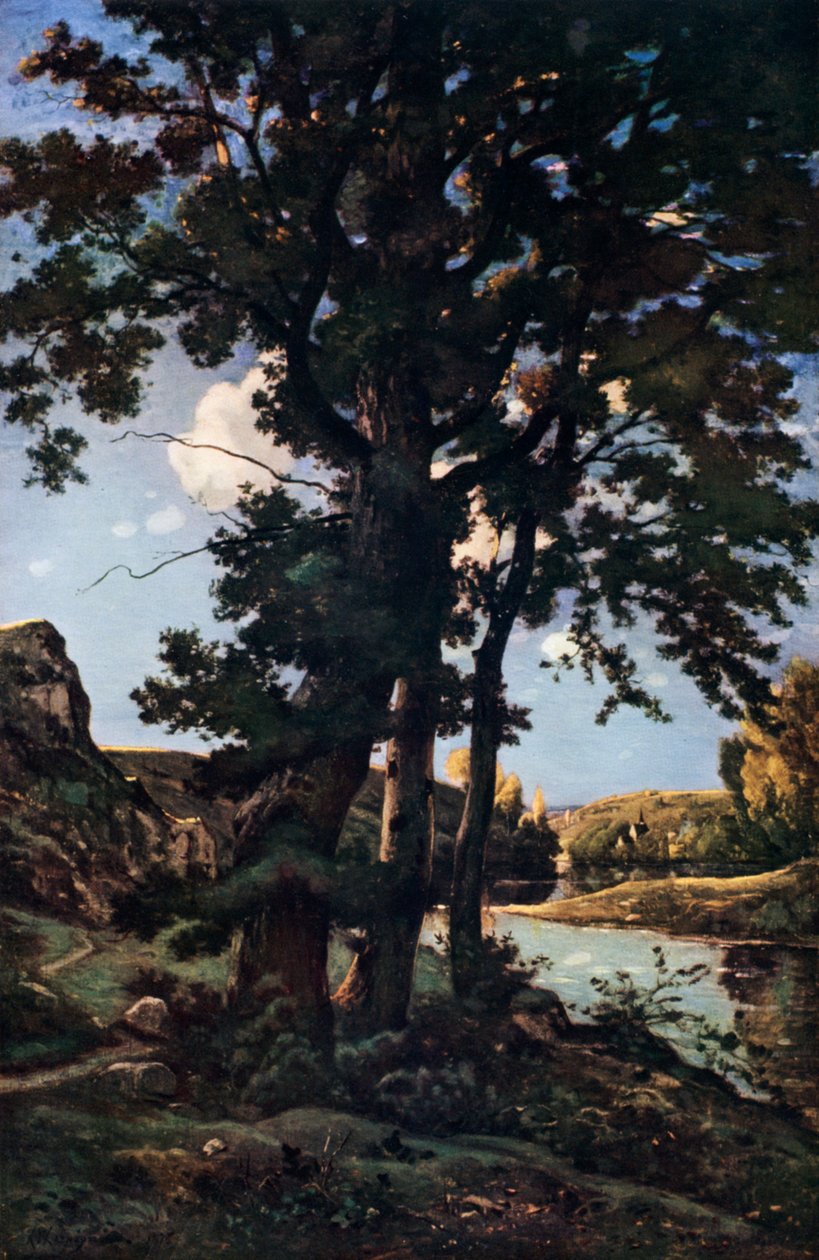 Dęby w Chateaurenard, Francja, 1926. autorstwa Henri Joseph Harpignies