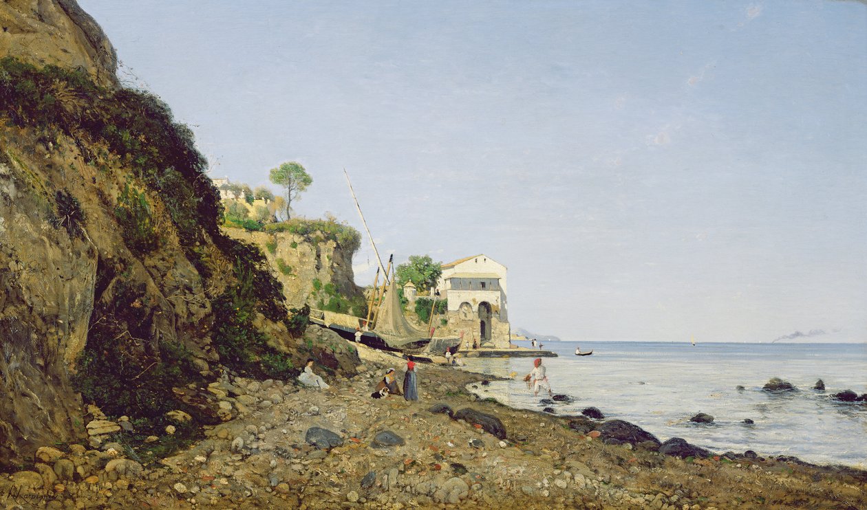 Pejzaż morski w Sorrento, 1859 autorstwa Henri Joseph Harpignies