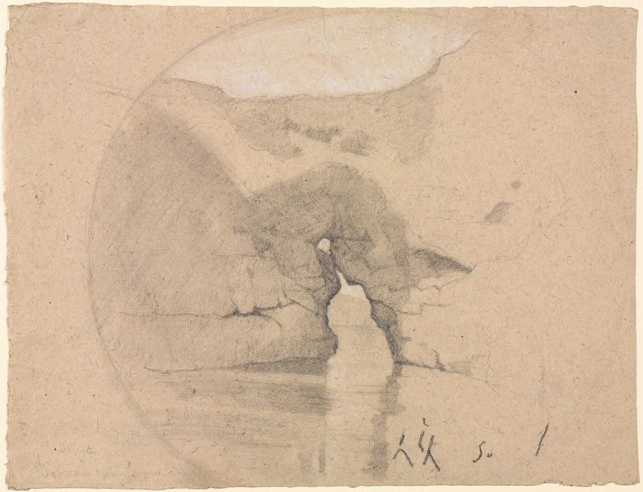 Sorrento, Łaźnie królowej Joanny autorstwa Henri Joseph Harpignies