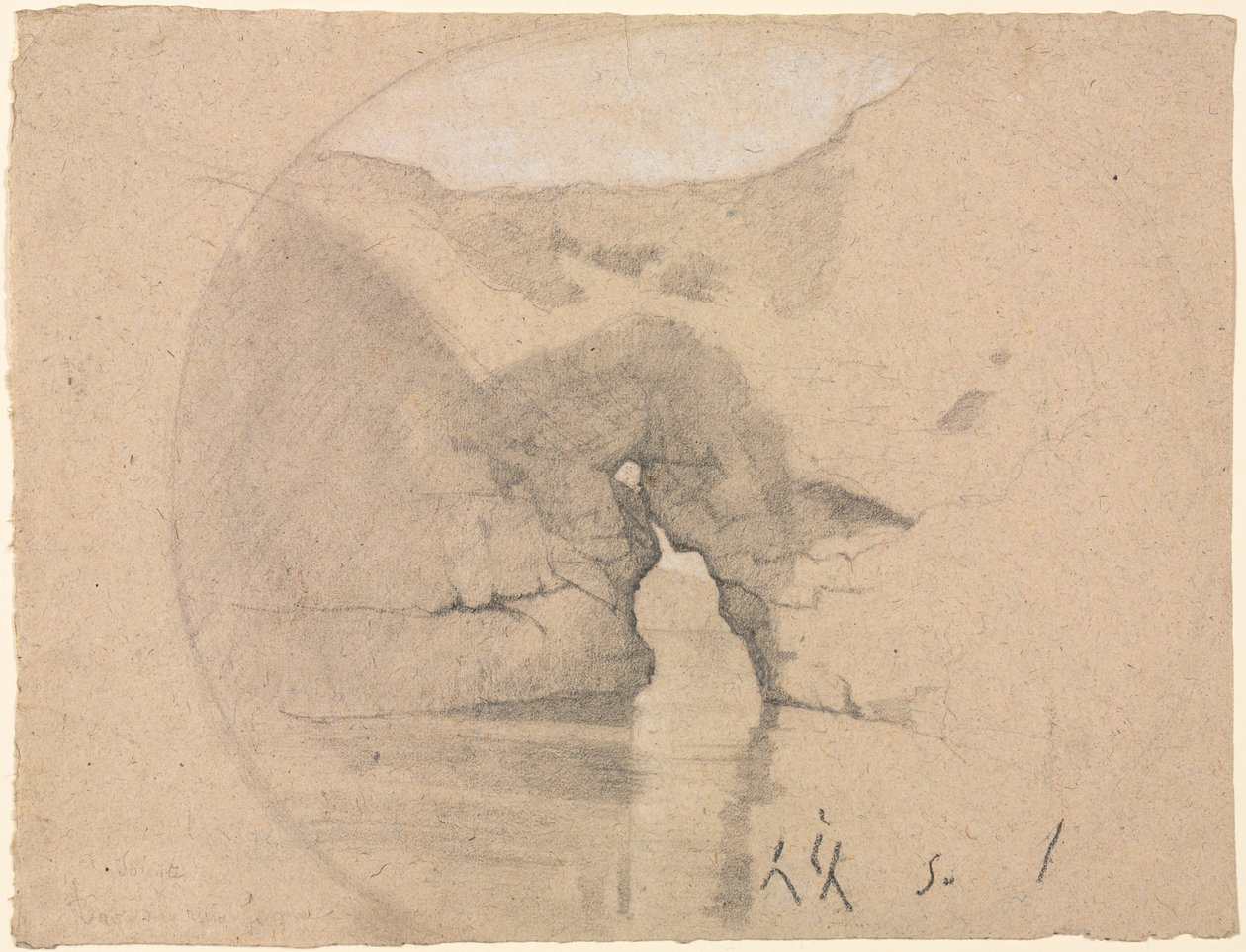 Sorrento, Łaźnie królowej Joanny. autorstwa Henri Joseph Harpignies