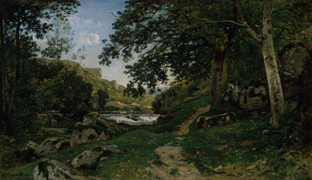 Skalista ścieżka w Morvan Ścieżka skał w Morvan, 1869. autorstwa Henri Joseph Harpignies
