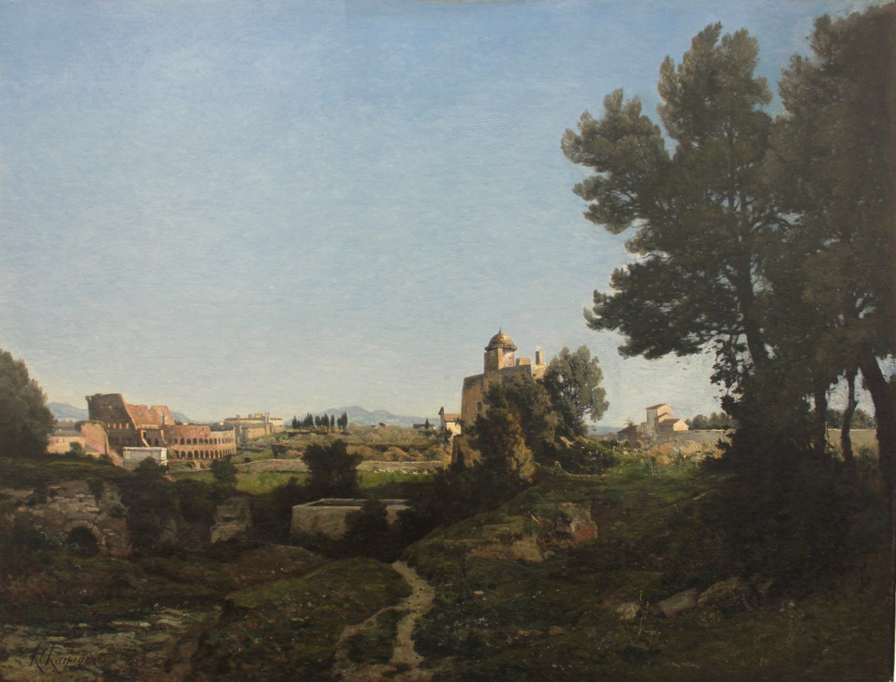 Widok Rzymu z Palatynu, 1865 autorstwa Henri Joseph Harpignies