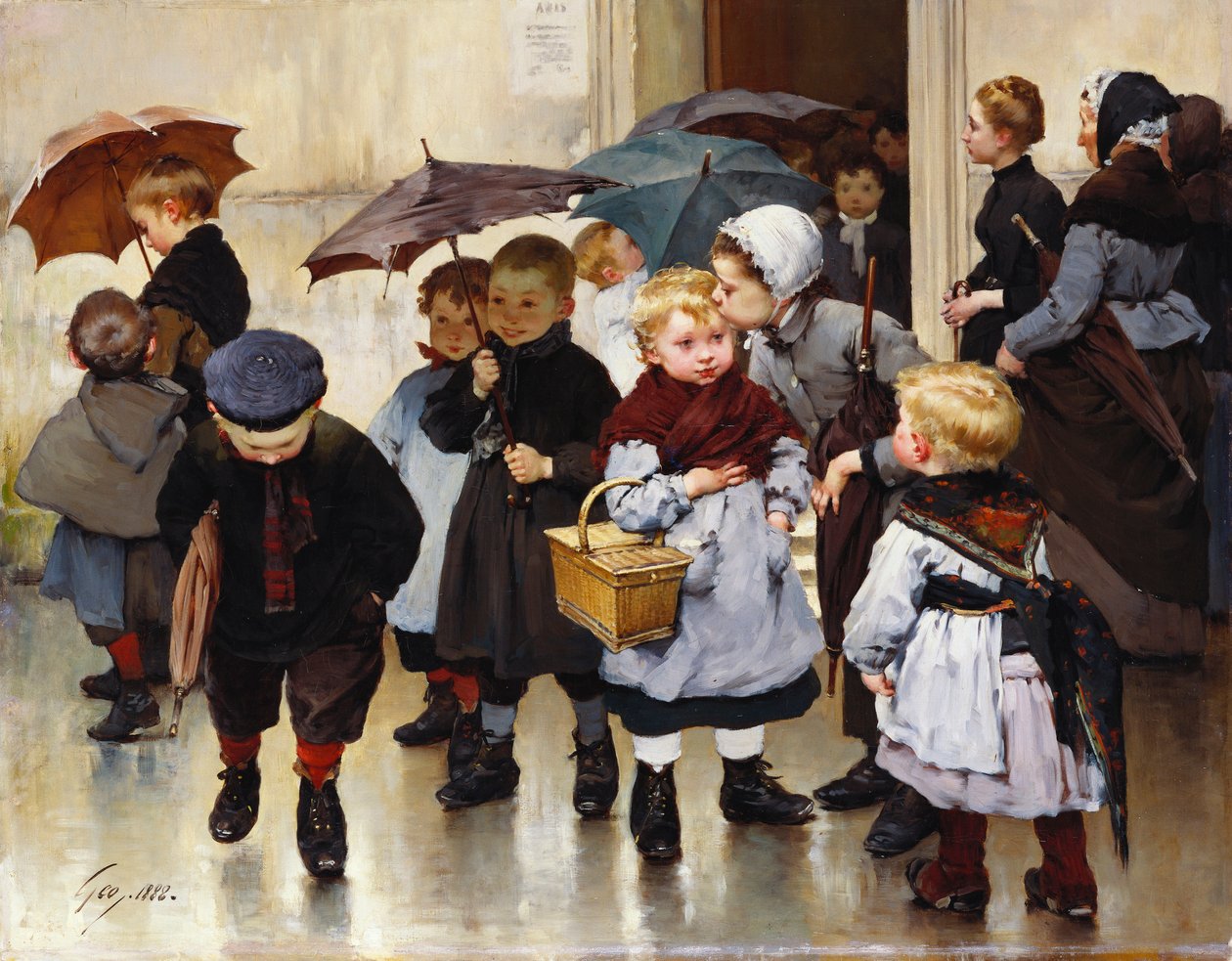 Opuszczenie klasy, 1888 autorstwa Henri Jules Jean Geoffroy