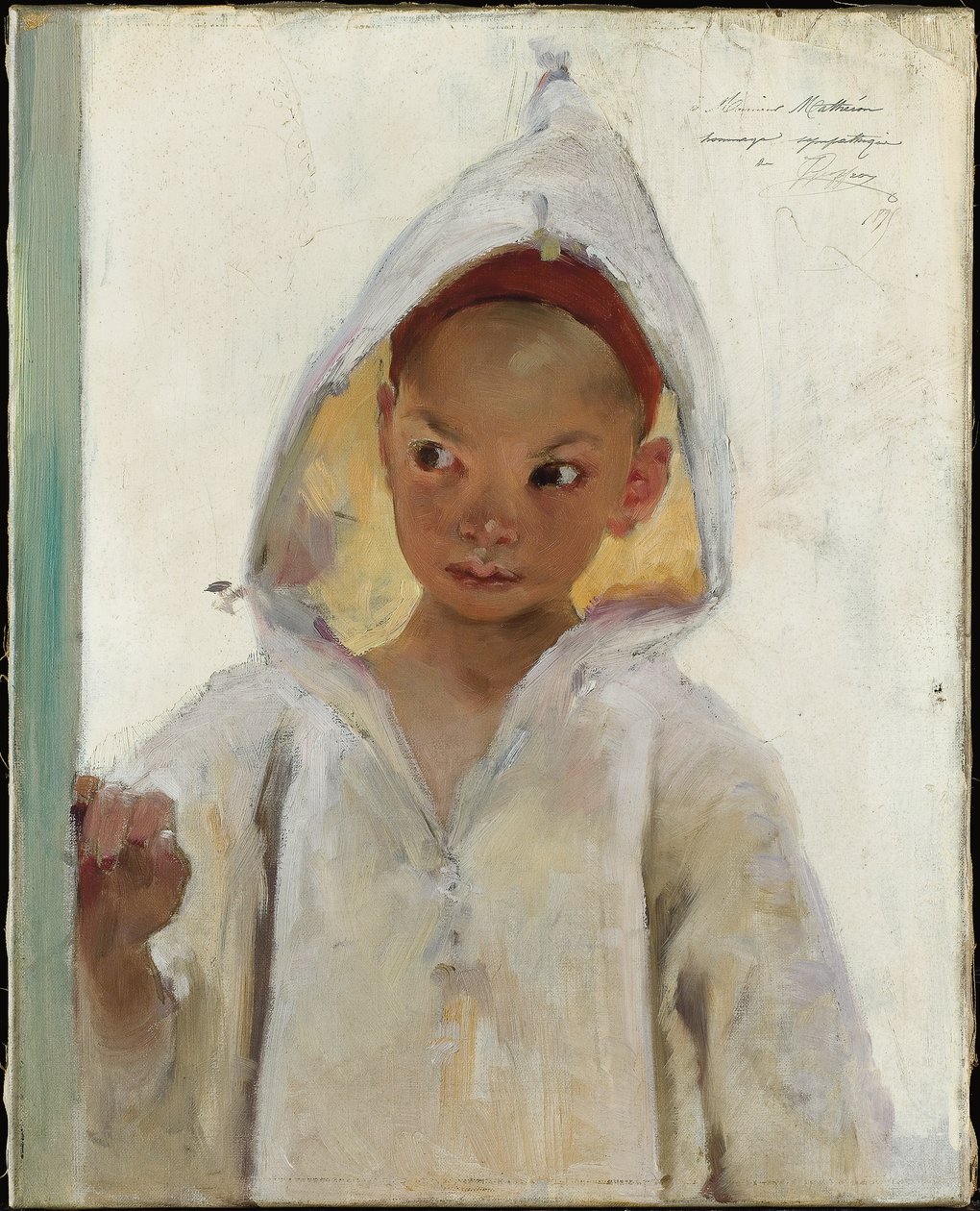 Portret chłopca noszącego Burnous autorstwa Henri Jules Jean Geoffroy