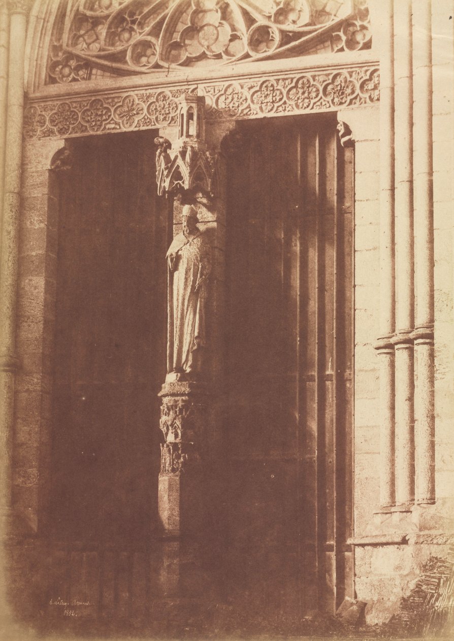 Amiens, Północna Fasada Transeptu, 1852. autorstwa Henri Le Secq