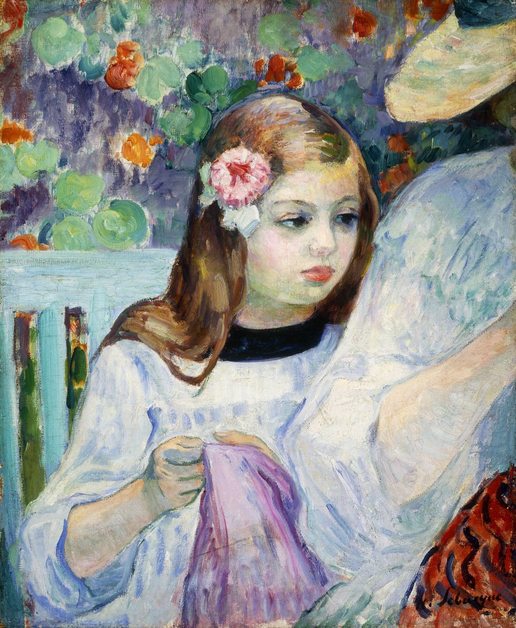 Lekcja krawiectwa; La Lecon de Couture, 1905-1906 autorstwa Henri Lebasque