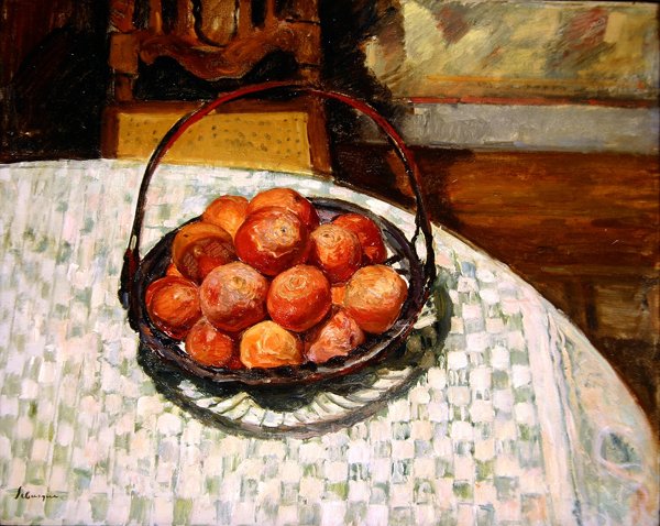 Kosz owoców (olej na płótnie) autorstwa Henri Lebasque