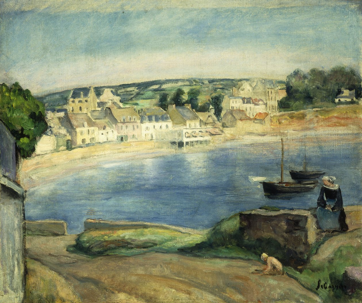 Breton Krajobraz w Midget; Krajobraz Bretanii do Midget, autorstwa Henri Lebasque